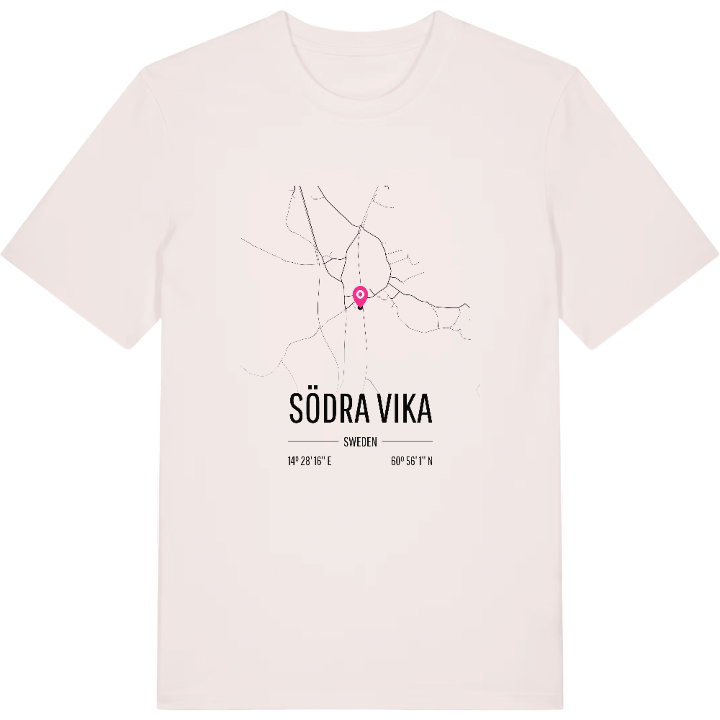 Södra Vika karta t-shirt – t-shirt från PinShirt