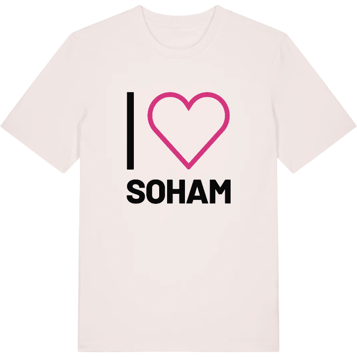 Jag älskar Soham t-shirt stort tryck – t-shirt från PinShirt