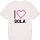 Jag älskar Sola t-shirt stort tryck