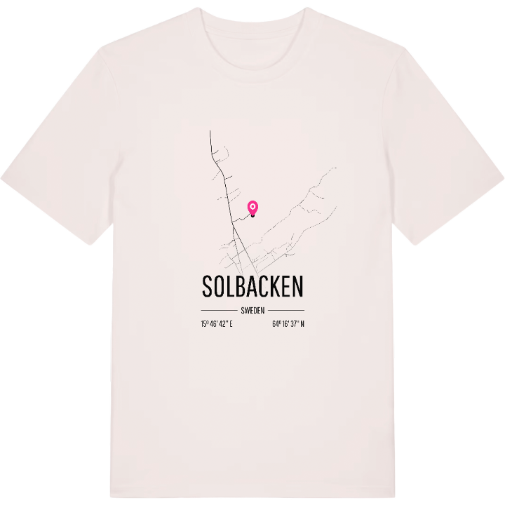 Solbacken karta t-shirt – t-shirt från PinShirt