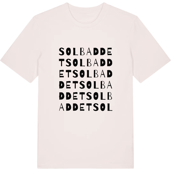 Solbaddet ordlek t-shirt – t-shirt från PinShirt