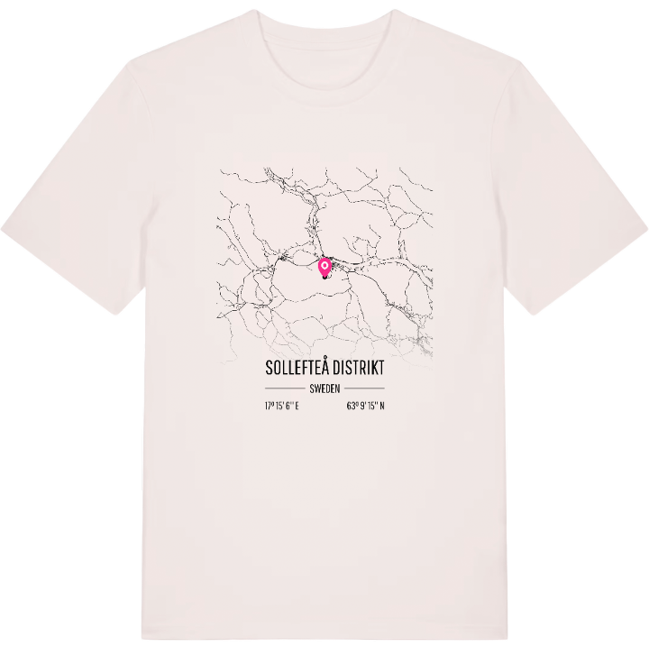 Sollefteå distrikt karta t-shirt – t-shirt från PinShirt