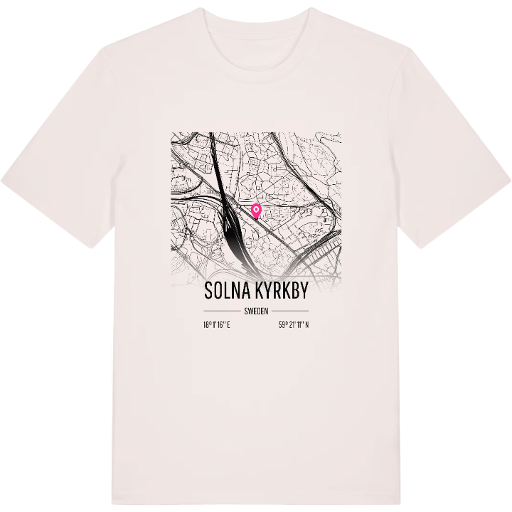 Solna Kyrkby karta t-shirt – t-shirt från PinShirt