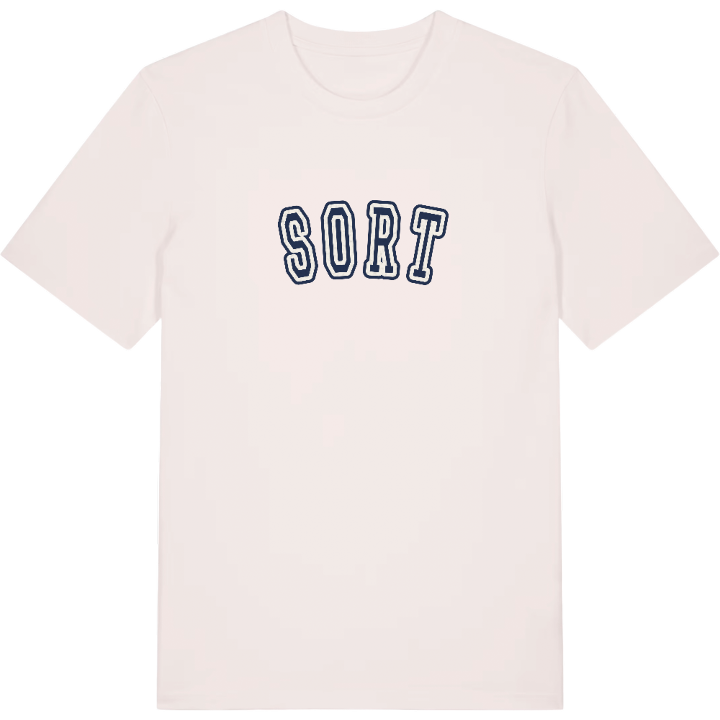 Sort college t-shirt – t-shirt från PinShirt