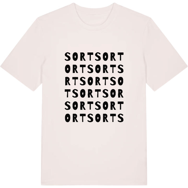 Sort ordlek t-shirt – t-shirt från PinShirt