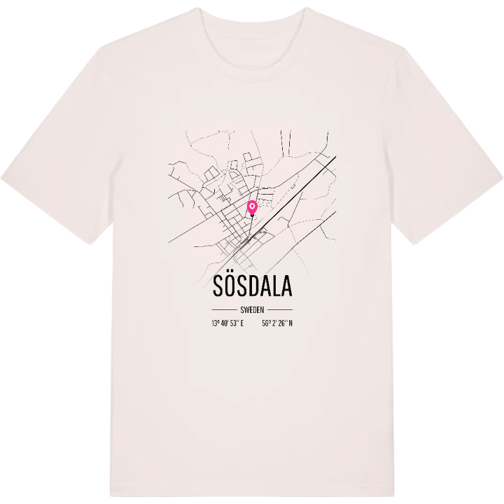Sösdala karta t-shirt – t-shirt från PinShirt