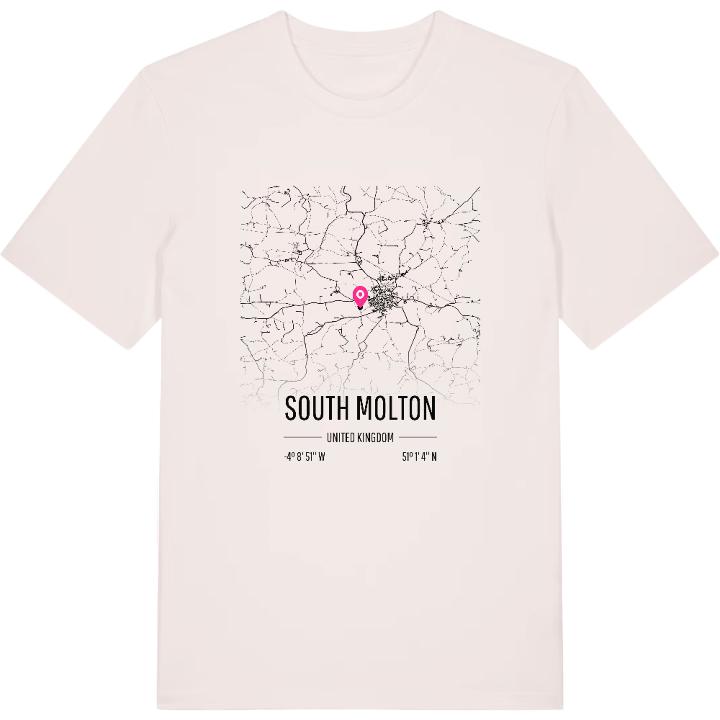 South Molton karta t-shirt – t-shirt från PinShirt