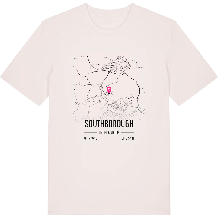 Southborough karta t-shirt – t-shirt från PinShirt