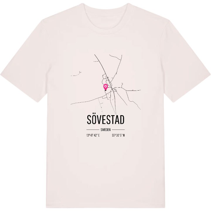 Sövestad karta t-shirt – t-shirt från PinShirt