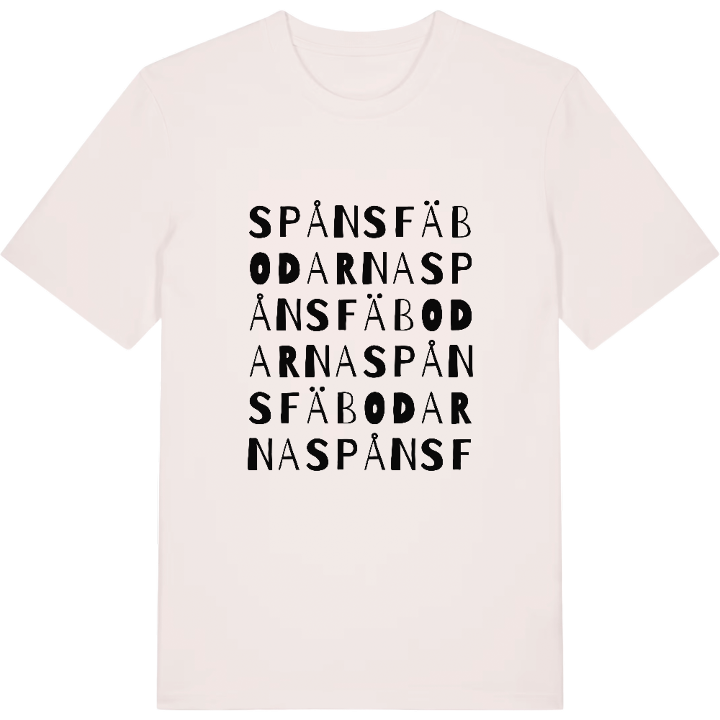 Spånsfäbodarna ordlek t-shirt – t-shirt från PinShirt