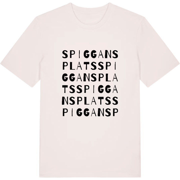 Spiggans plats ordlek t-shirt – t-shirt från PinShirt