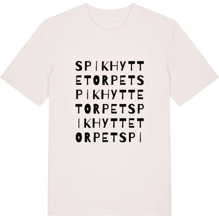 Spikhyttetorpet ordlek t-shirt – t-shirt från PinShirt