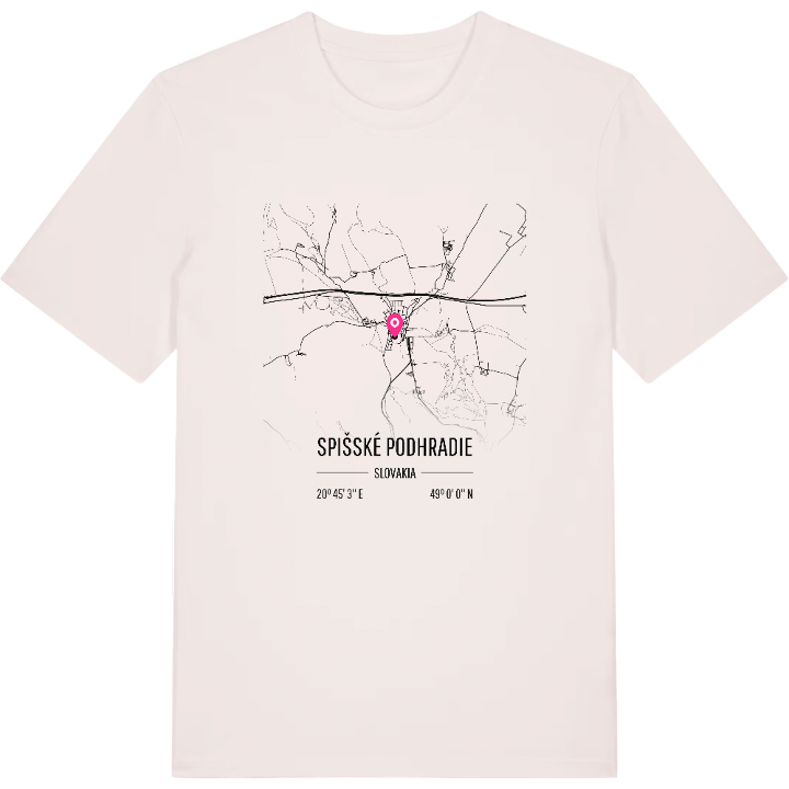 Spišské Podhradie karta t-shirt – t-shirt från PinShirt