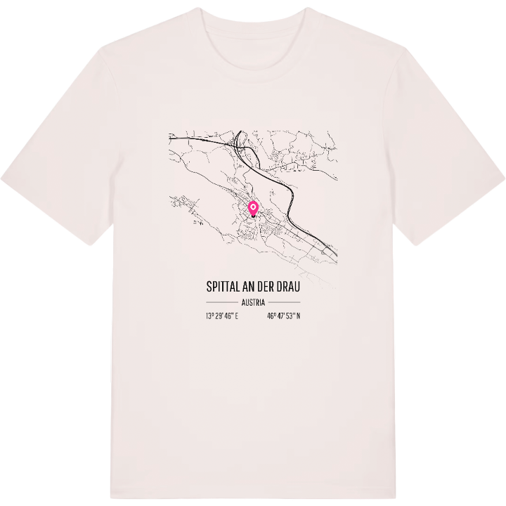 Spittal an der Drau karta t-shirt – t-shirt från PinShirt
