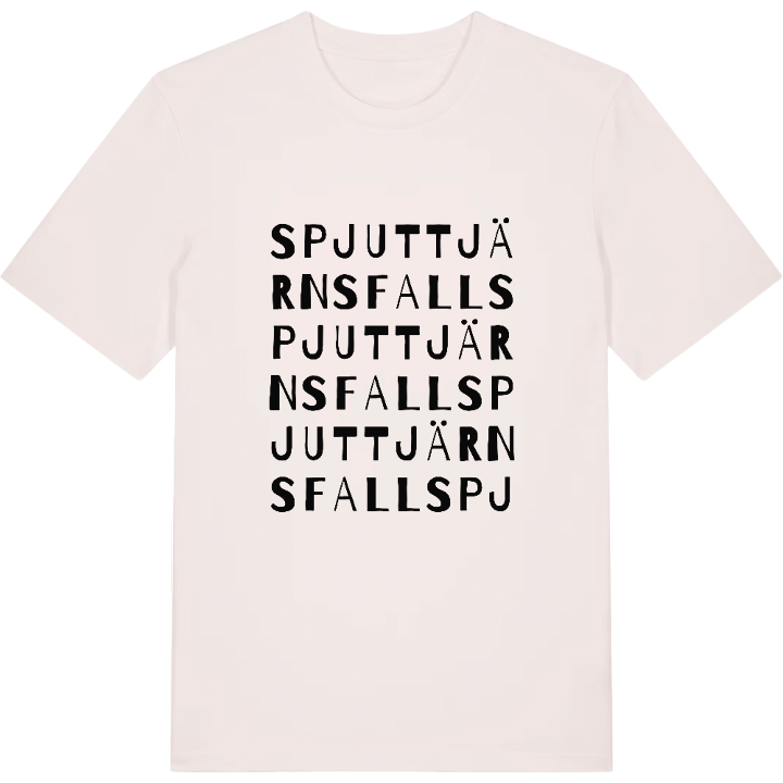 Spjuttjärnsfall ordlek t-shirt – t-shirt från PinShirt