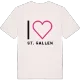 Jag älskar St. Gallen t-shirt stort tryck