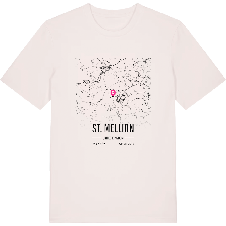 St. Mellion karta t-shirt – t-shirt från PinShirt