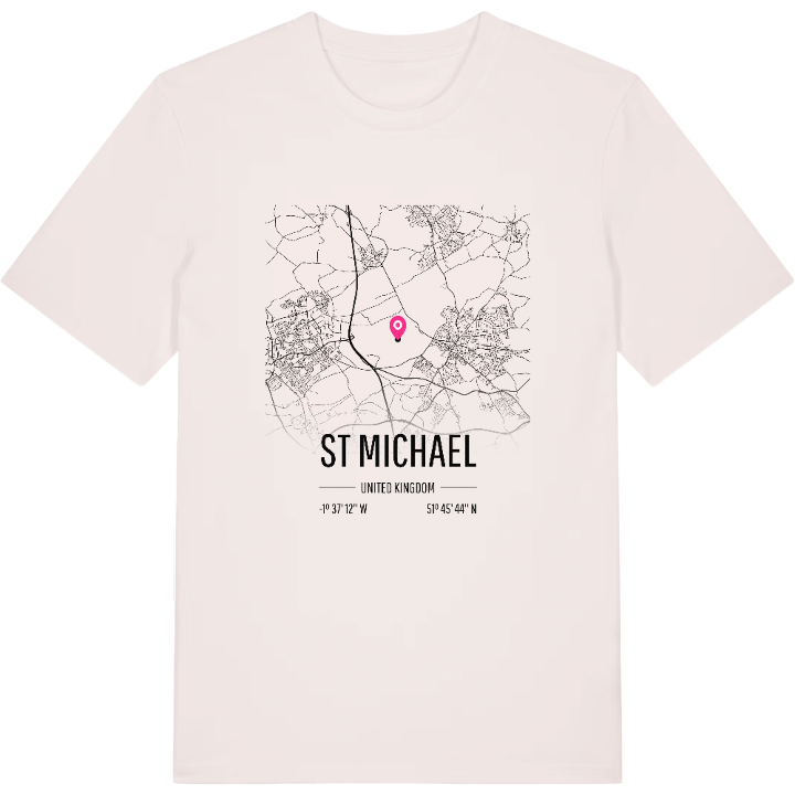 St Michael karta t-shirt – t-shirt från PinShirt