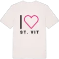 Jag älskar St. Vit t-shirt stort tryck