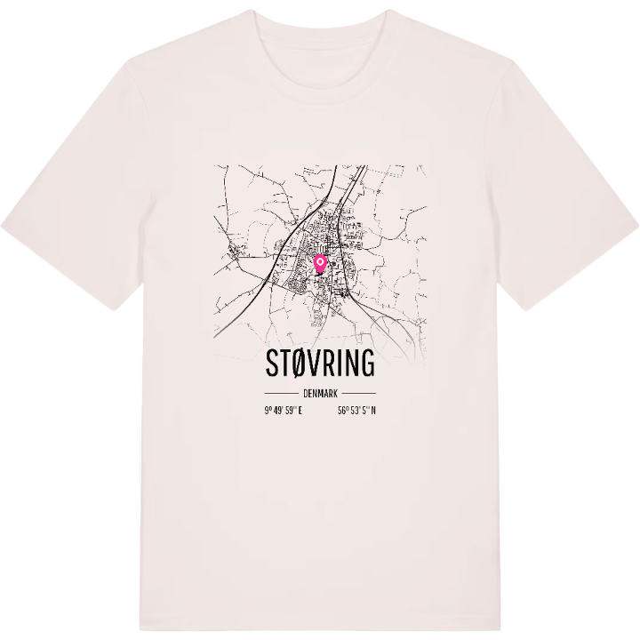 Støvring karta t-shirt – t-shirt från PinShirt
