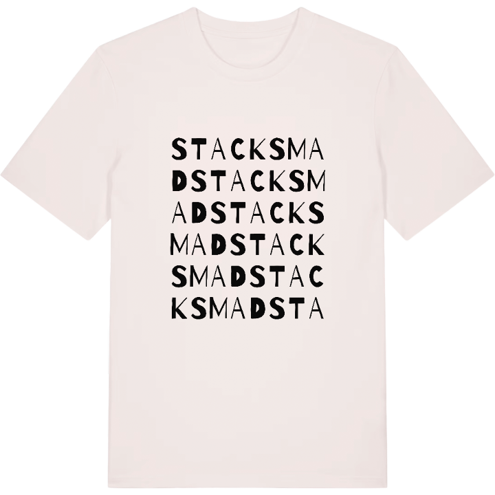Stacksmad ordlek t-shirt – t-shirt från PinShirt