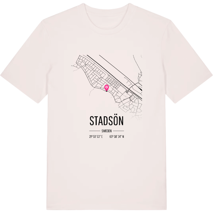 Stadsön karta t-shirt – t-shirt från PinShirt