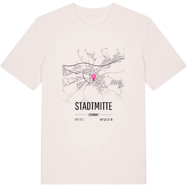 Stadtmitte karta t-shirt – t-shirt från PinShirt