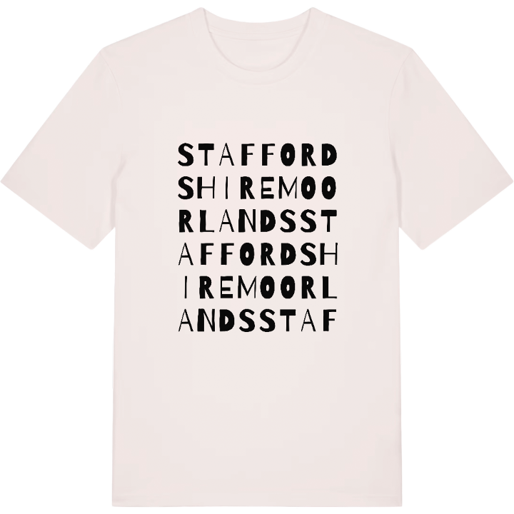Staffordshire Moorlands ordlek t-shirt – t-shirt från PinShirt