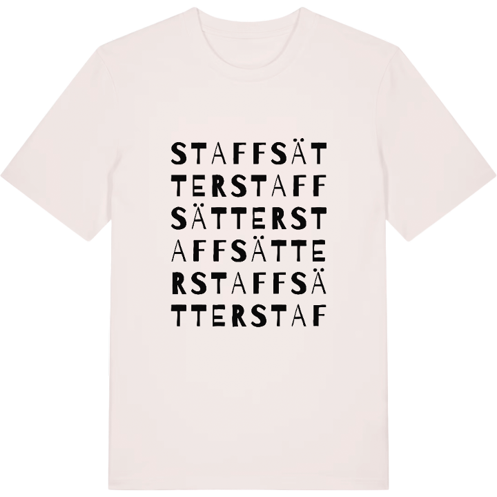 Staffsätter ordlek t-shirt – t-shirt från PinShirt