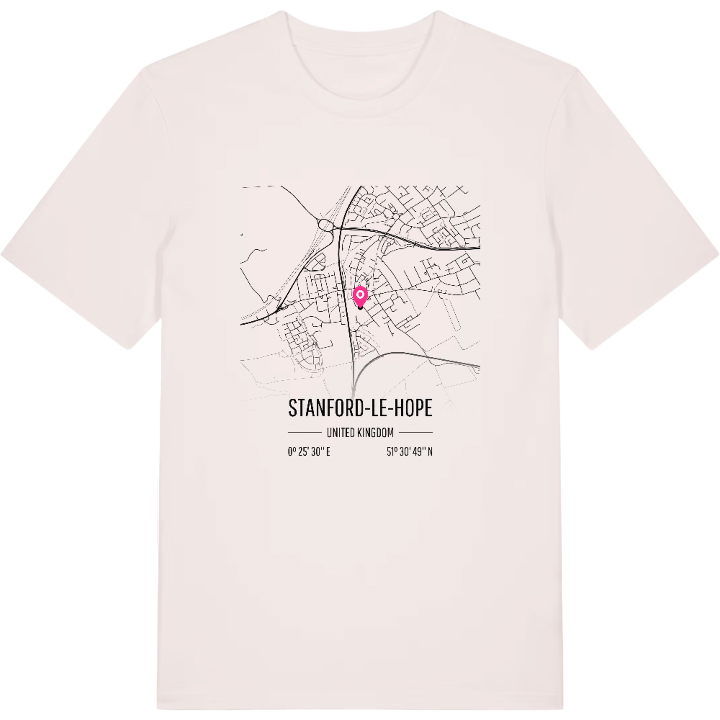 Stanford-le-Hope karta t-shirt – t-shirt från PinShirt