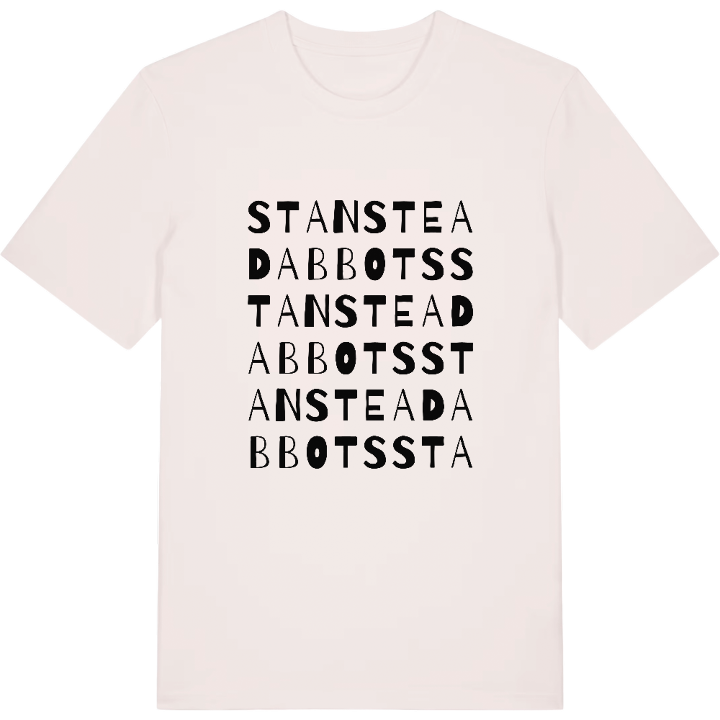 Stanstead Abbots ordlek t-shirt – t-shirt från PinShirt