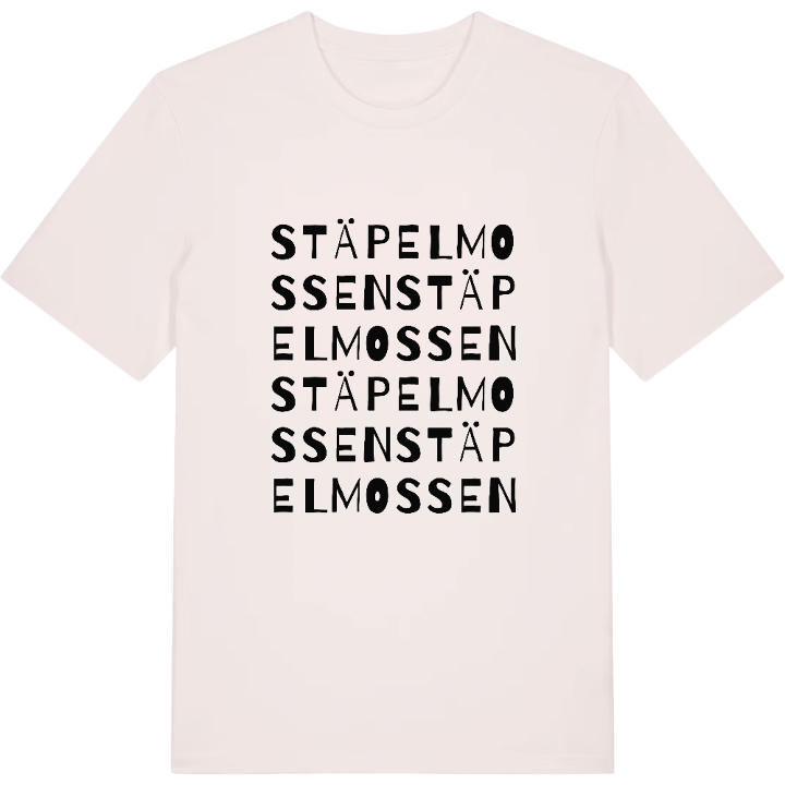 Stäpelmossen ordlek t-shirt – t-shirt från PinShirt