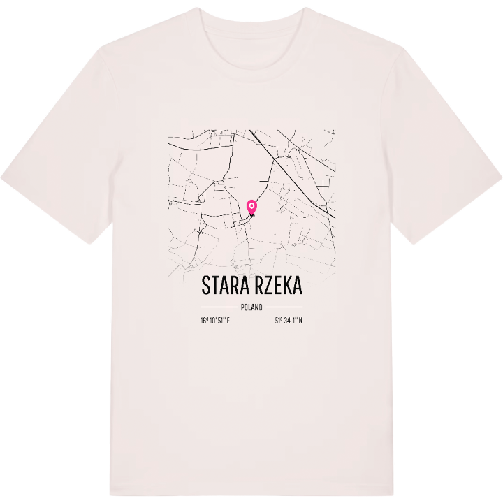 Stara Rzeka karta t-shirt – t-shirt från PinShirt