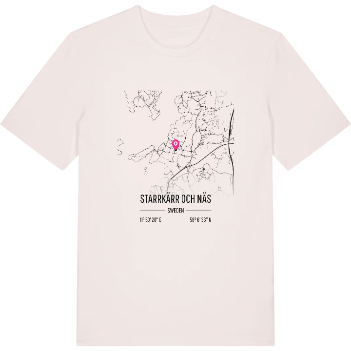Starrkärr och Näs karta t-shirt – t-shirt från PinShirt