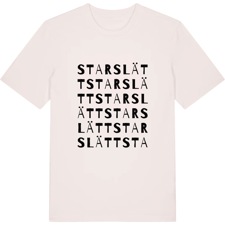 Starslätt ordlek t-shirt – t-shirt från PinShirt