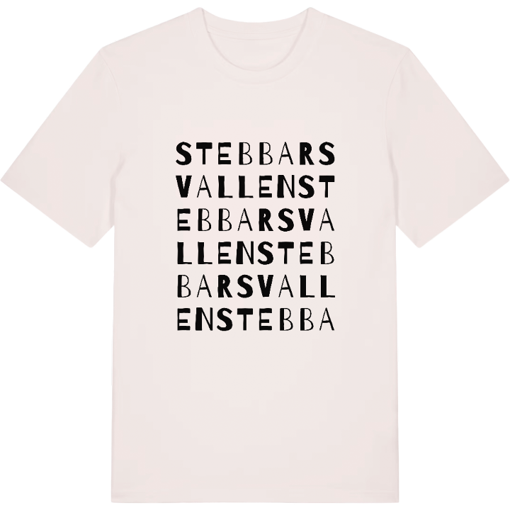 Stebbarsvallen ordlek t-shirt – t-shirt från PinShirt
