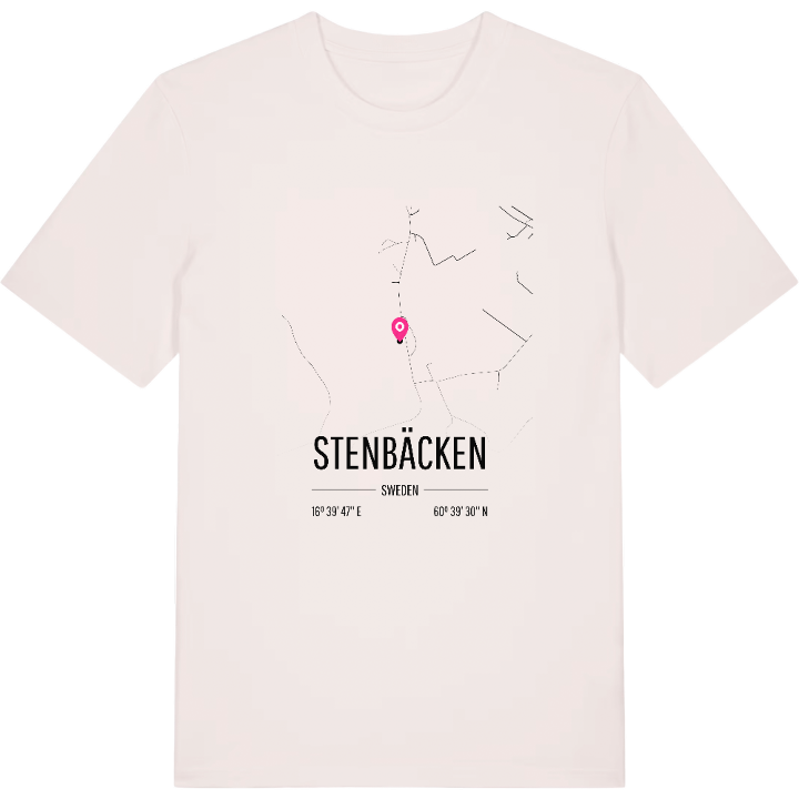 Stenbäcken karta t-shirt – t-shirt från PinShirt