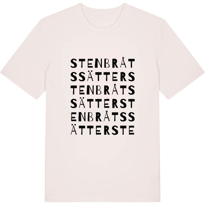 Stenbråtssätter ordlek t-shirt – t-shirt från PinShirt