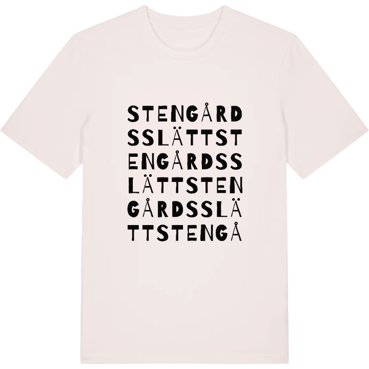 Stengårdsslätt ordlek t-shirt – t-shirt från PinShirt