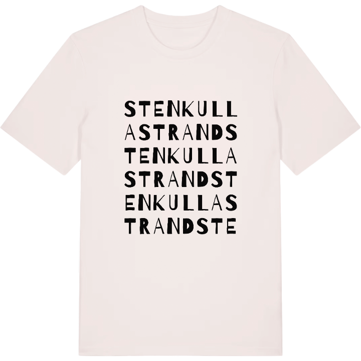 Stenkulla strand ordlek t-shirt – t-shirt från PinShirt
