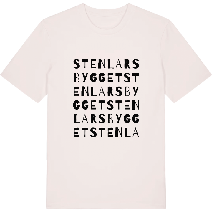 Stenlarsbygget ordlek t-shirt – t-shirt från PinShirt