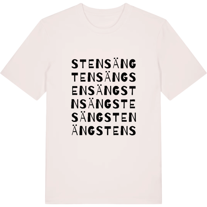 Stensäng ordlek t-shirt – t-shirt från PinShirt