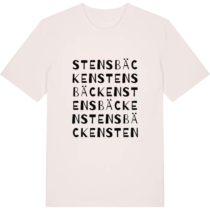 Stensbäcken ordlek t-shirt – t-shirt från PinShirt