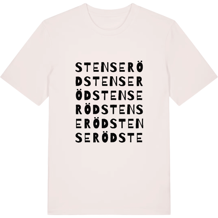 Stenseröd ordlek t-shirt – t-shirt från PinShirt