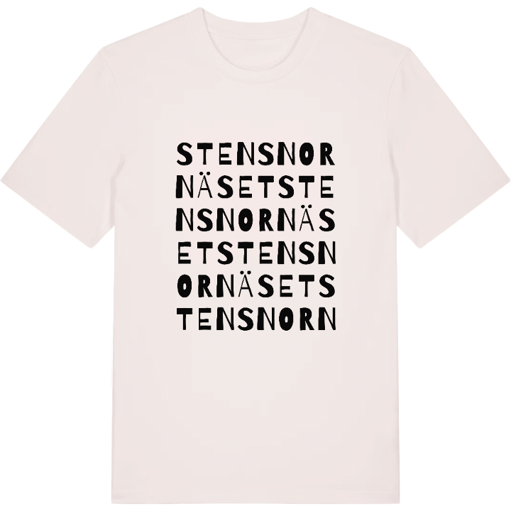 Stensnornäset ordlek t-shirt – t-shirt från PinShirt