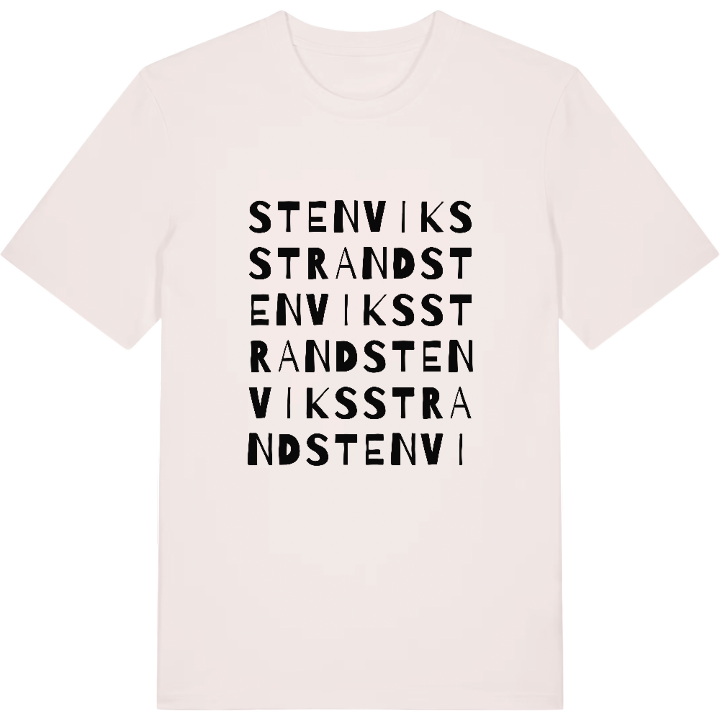 Stenviksstrand ordlek t-shirt – t-shirt från PinShirt