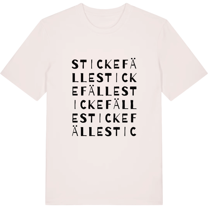 Stickefälle ordlek t-shirt – t-shirt från PinShirt