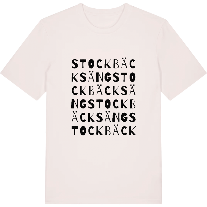 Stockbäcksäng ordlek t-shirt – t-shirt från PinShirt