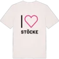 Jag älskar Stöcke t-shirt stort tryck