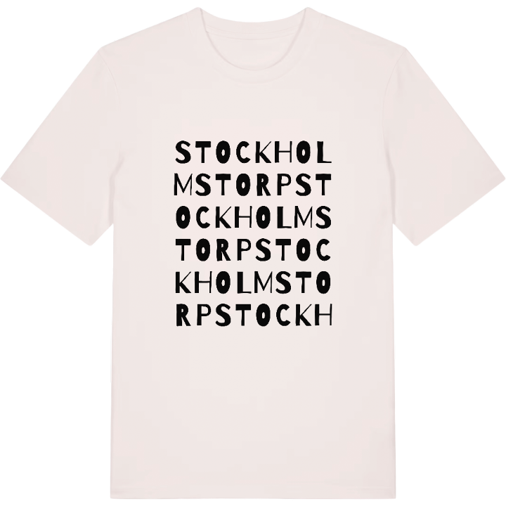 Stockholmstorp ordlek t-shirt – t-shirt från PinShirt